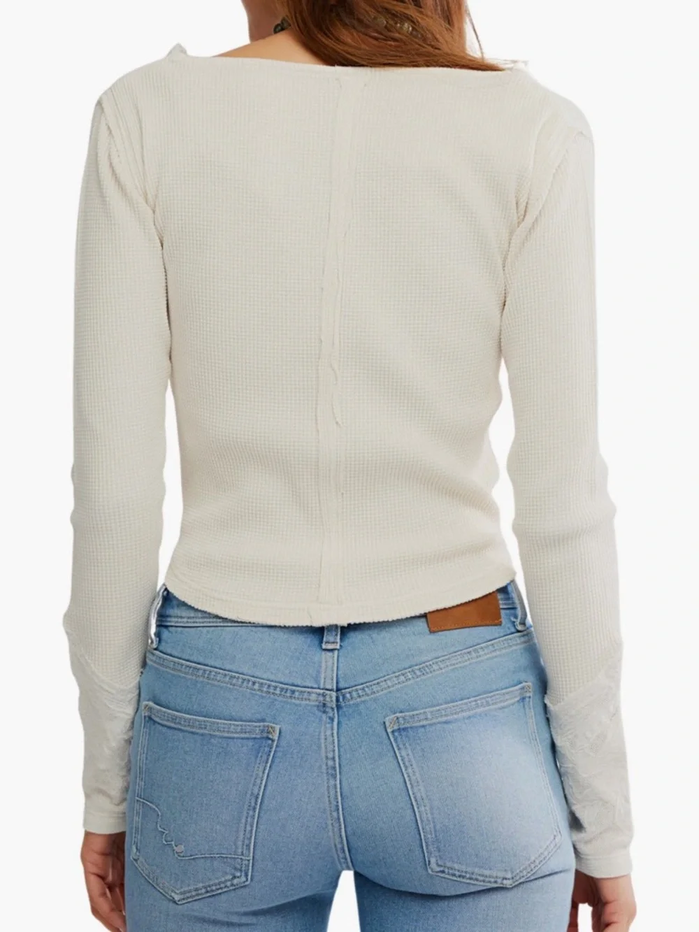 Free People Butterfly‎ Lace Trim Top, Size SMALL
